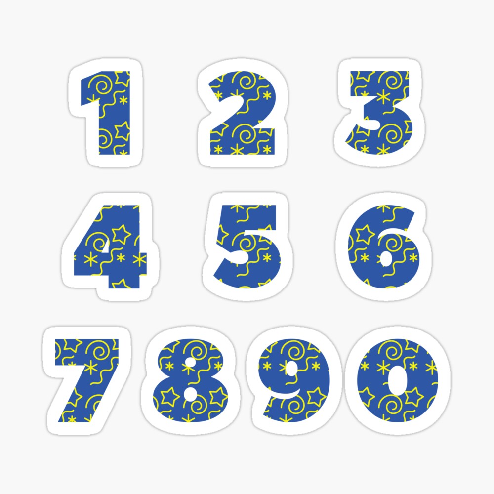 Numbers Stickers 0 to 9 Sticker for Sale by Arpitkahar