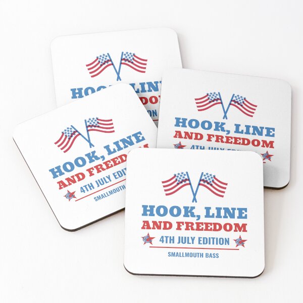 Item preview, Hook, Line, and Freedom Smallmouth Bass 4th July American Flag Fishing Gift designed and sold by lildoodleshirts.