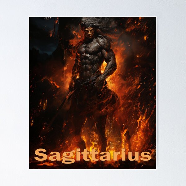 Item preview, Ignite Your Passion with Sagittarius: The Fiery Centaur Aiming for the Starlit Sky designed and sold by JLCableStudio.