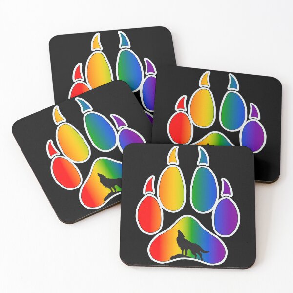 Item preview, Howling With Pride Wolf Paw Print V4 designed and sold by AutumnJude Rowan.