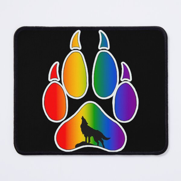 Item preview, Howling With Pride Wolf Paw Print V4 designed and sold by AutumnJude Rowan.