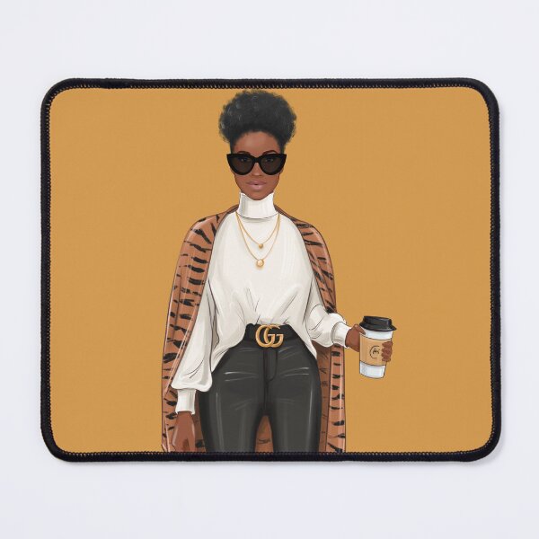 Item preview, Black Woman with a dark coffee designed and sold by melaninblack.