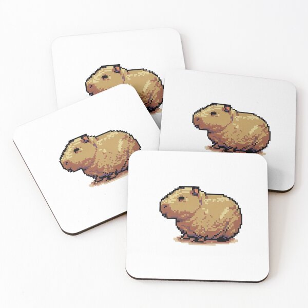 Item preview, Chubby Capybara in pixel art designed and sold by GroundhogMs.