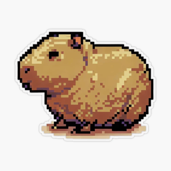 Capybara Pixel Art | Sticker