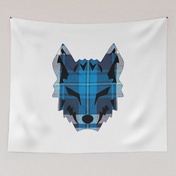 Item preview, Wolf Clan Insignia - Finnish Blue Plaid designed and sold by BlauesSternWolf.