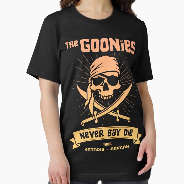 Vista previa del artículo con la obra «The Goonies Never Say Die», diseñado y vendido por ThreeMeatCurry.