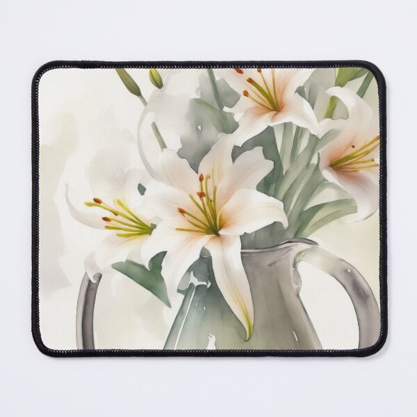 Item preview, Watercolour Jug Of Lillys, Botanical Flowers Painting designed and sold by RossWilson12.