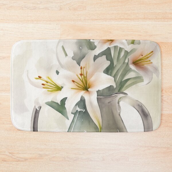 Item preview, Watercolour Jug Of Lillys, Botanical Flowers Painting designed and sold by RossWilson12.