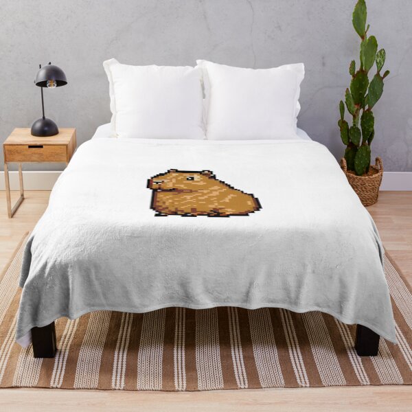 Item preview, Capybara sitting in pixel art designed and sold by GroundhogMs.