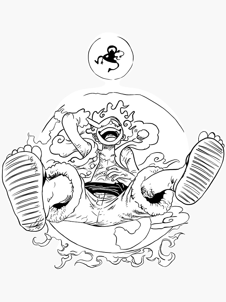 Luffy Gear 5  Sticker for Sale by animervd1
