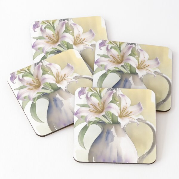 Item preview, Watercolour Jug Of Lillys, Botanical Flowers Painting designed and sold by RossWilson12.