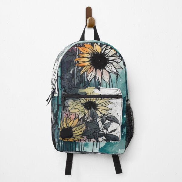 Item preview, Illustration of yellow sunflower and green leaves designed and sold by kusamono-art.