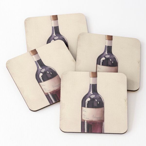 Item preview, Vintage Watercolour Wine Bottle designed and sold by RossWilson12.