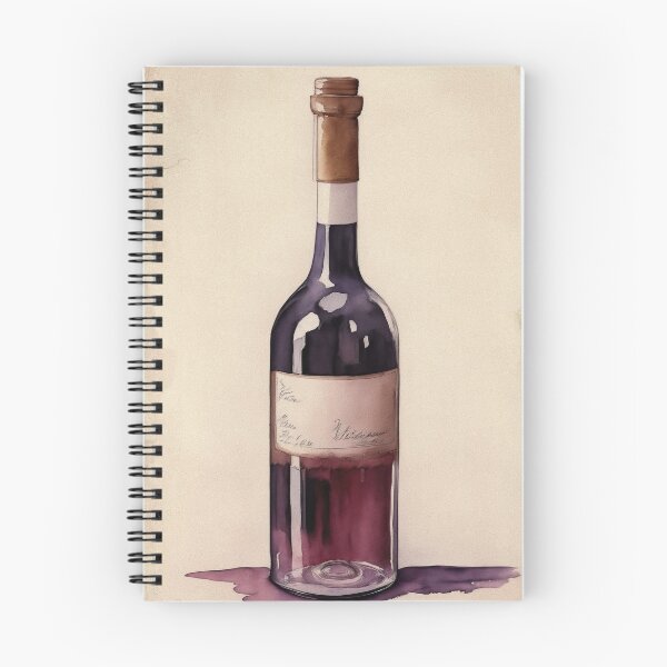 Item preview, Vintage Watercolour Wine Bottle designed and sold by RossWilson12.