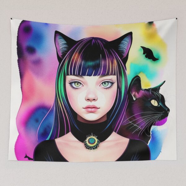 Item preview, Girl with cat designed and sold by Roxburylane.