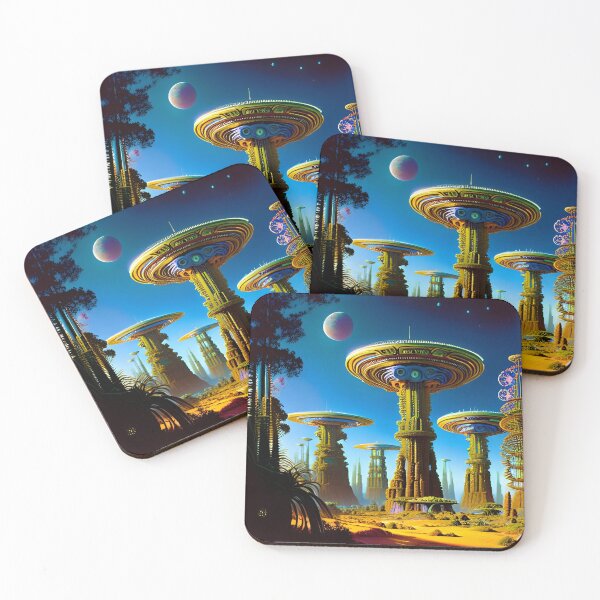 Item preview, Psychedelic Cyberpunk Alien Dreamscapes 111 designed and sold by Benito Del Ray.