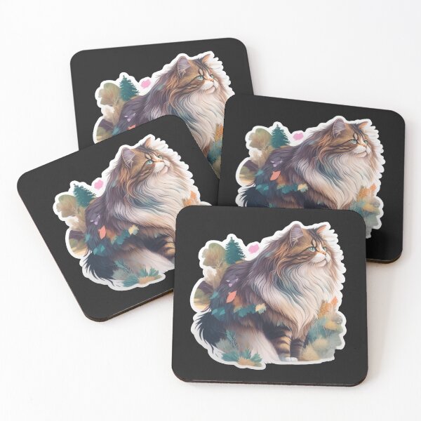 Item preview, Norwegian Forest Cat (Sticker and Print Out) designed and sold by Sir Elgin Ortiz.
