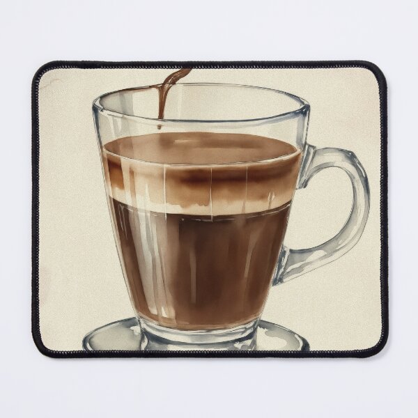 Item preview, Vintage Watercolour Coffee Glass Painting designed and sold by RossWilson12.