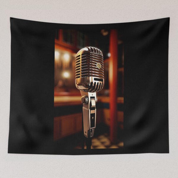 Item preview, 1980 a retro microphone close up designed and sold by Gabi.Media.