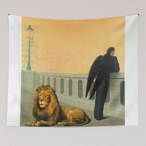 Item preview, rené magritte Merging Lightness and Symbolism art and gift for sales designed and sold by EditorArt.