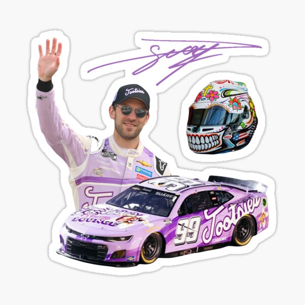 Daniel Suarez NASCAR Autograph and Car Sticker