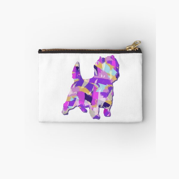 Item preview, Cairn Terrier Dog Silhouette Purple Pink Yellow Blue Design designed and sold by AMSonArt.