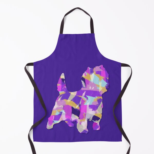 Item preview, Cairn Terrier Dog Silhouette Purple Pink Yellow Blue Design designed and sold by AMSonArt.