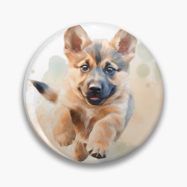 Item preview, German Shepherd Puppy-Watercolor designed and sold by Jdelgado813.