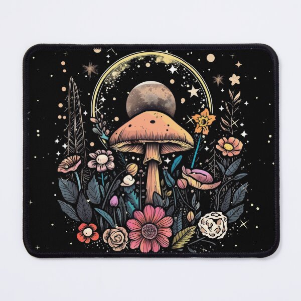 Item preview, Mushroom Moon Wildflowers in Space designed and sold by ArtThrobDesigns.