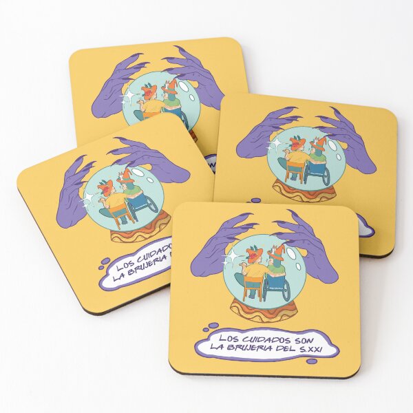 Item preview, Care is the witchcraft of the s. XXI - Yellow background designed and sold by Hecate Kamikaze.