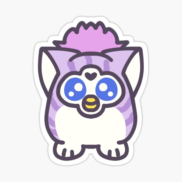 Furby Art Neon Purple 90s Vintage Toy Mini Sticker – Fiat Lux