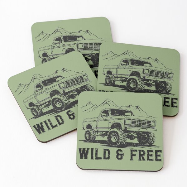 Item preview, 4x4 Off-Road Explorer Pickup - Wild & Free - Black designed and sold by RetroNeon.