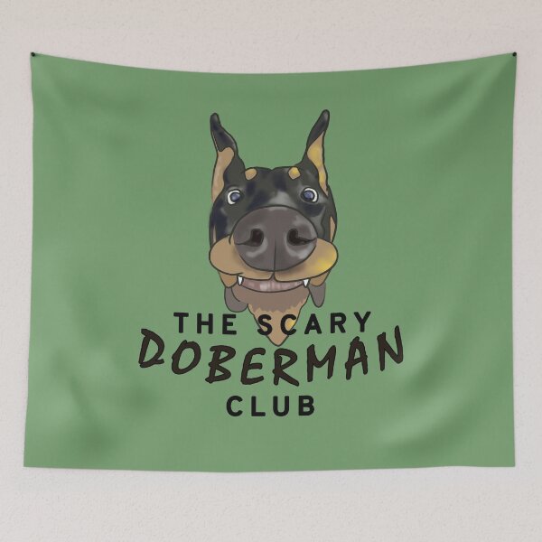 Item preview, Scary Doberman Club Drawing II - Funny Dogs designed and sold by ViewerEqualsPhoton.