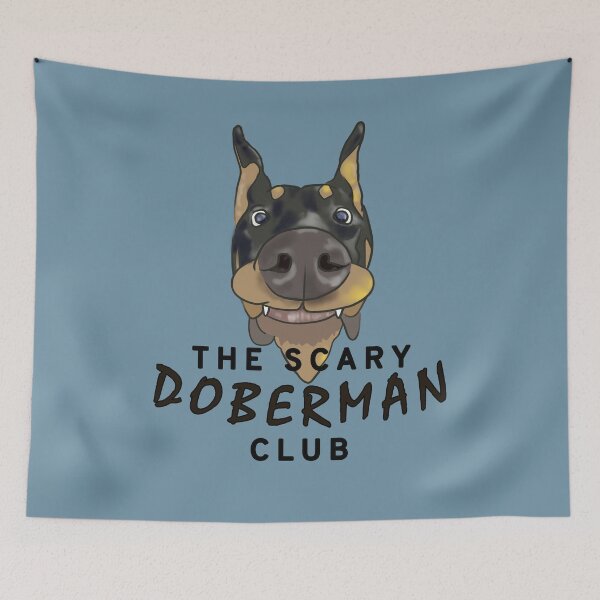 Item preview, Scary Doberman Club Drawing II - Funny Dogs designed and sold by ViewerEqualsPhoton.
