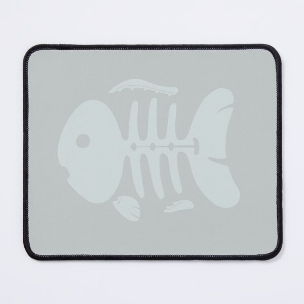 Item preview, Fossil fish ideal for cat bowl mat (light gray version) designed and sold by AliciaDiamond.
