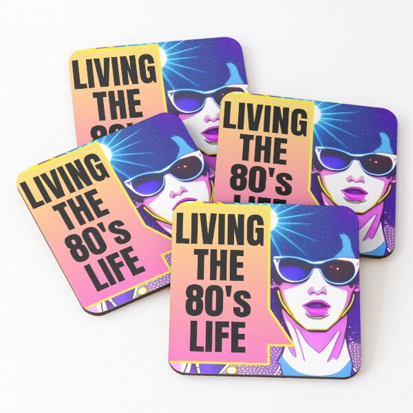 Artikelvorschau, Retro Anime Rockstar Vibrant Neon „Living the 80's Life“ entworfen und verkauft von Celebration Printables.
