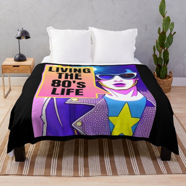 Artikelvorschau, Retro Anime Rockstar Vibrant Neon „Living the 80's Life“ entworfen und verkauft von Celebration Printables.