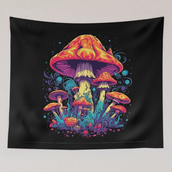 Item preview, Psychedelic Fungi Fantasia: Vibrant Mushroom Design Collection designed and sold by KaonDesign.