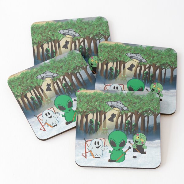 Item preview, Ice Hockey Alien Invasion by Hockey Ghost designed and sold by HockeyGhost.