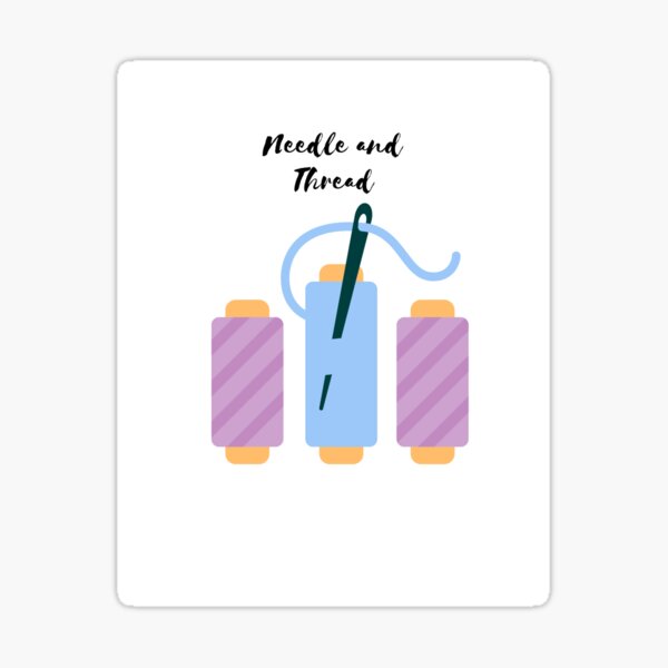 Item preview, needle and thread let's sew designed and sold by FortRodney.