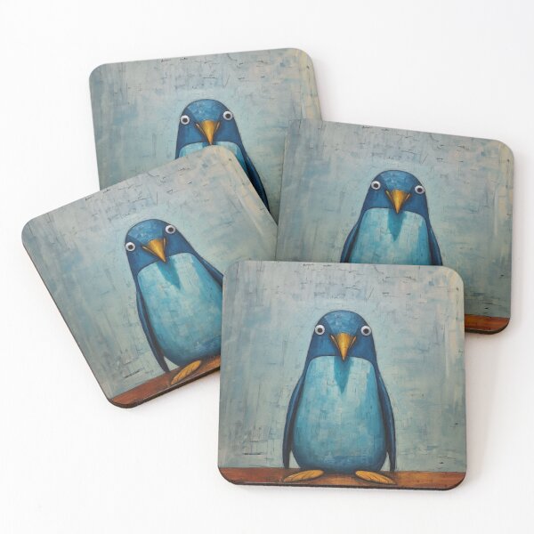 Item preview, Penguin Portrait In Blue designed and sold by YoPedro.