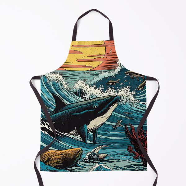 Item preview, Ocean scene with whale designed and sold by ZombiOctopi.