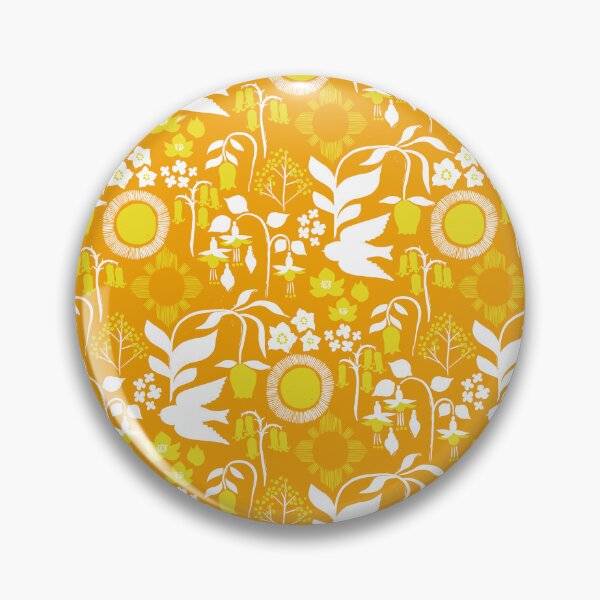 Item preview, Under the Sun {Marigold} Birds and Flowers - medium designed and sold by Cecilia Mok.