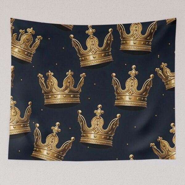 Item preview, Golden Crown Seamless Pattern designed and sold by imaginariumlab.