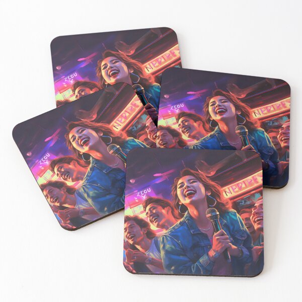 Item preview, Karaoke Times: Friends in an 80's Korean Bar Singing with Retro Style and Neon Lights designed and sold by InsaneLEDP.
