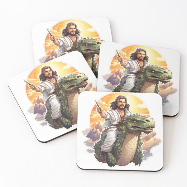 Item preview, Jesus riding on a Dinosaur designed and sold by SE7VENTH.