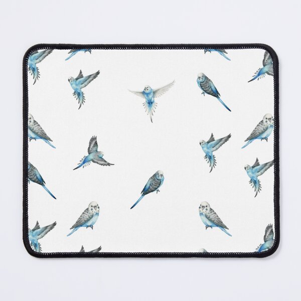 Item preview, Watercolor Blue Budgies  designed and sold by silviaol.
