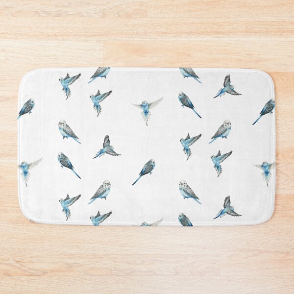 Item preview, Watercolor Blue Budgies  designed and sold by silviaol.
