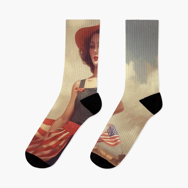 Item preview,  America American Country Girl 4th of July Independence Day  designed and sold by BrandonArtWorld.