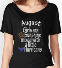 Camiseta ancha para mujer Las chicas de agosto se mezclan con una pequeña camiseta de huracán, camiseta, sudadera con capucha, una idea de regalo